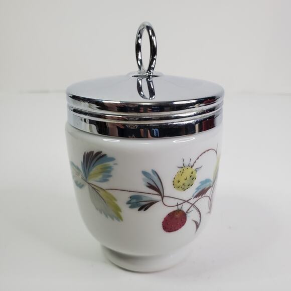 Vintage Royal Worcester King Size Porcelain Egg Coddler Strawberry Fair - Picture 2 of 9
